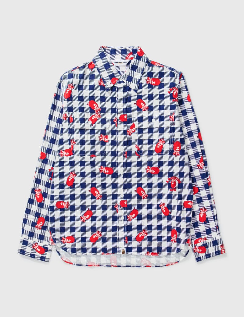 bape check shirt
