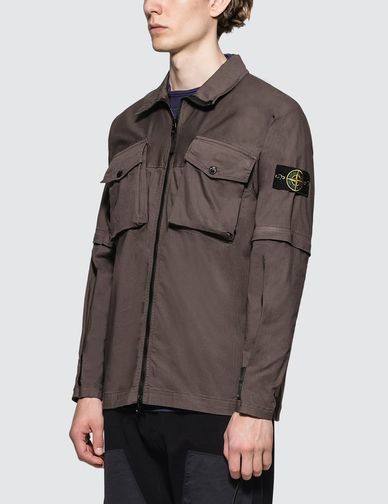Stone island zip up overshirt Clearance