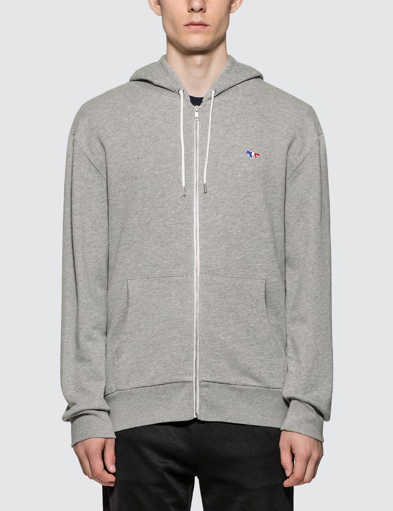 maison kitsune zip hoodie