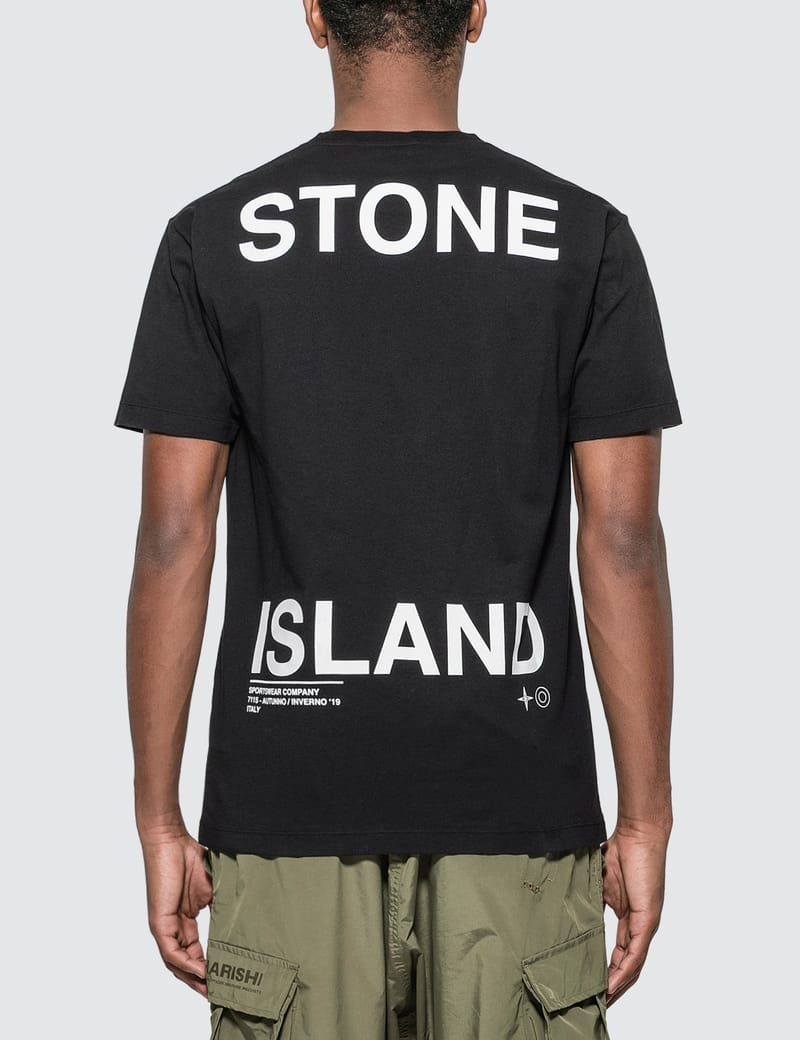 stone island t shirt and shorts