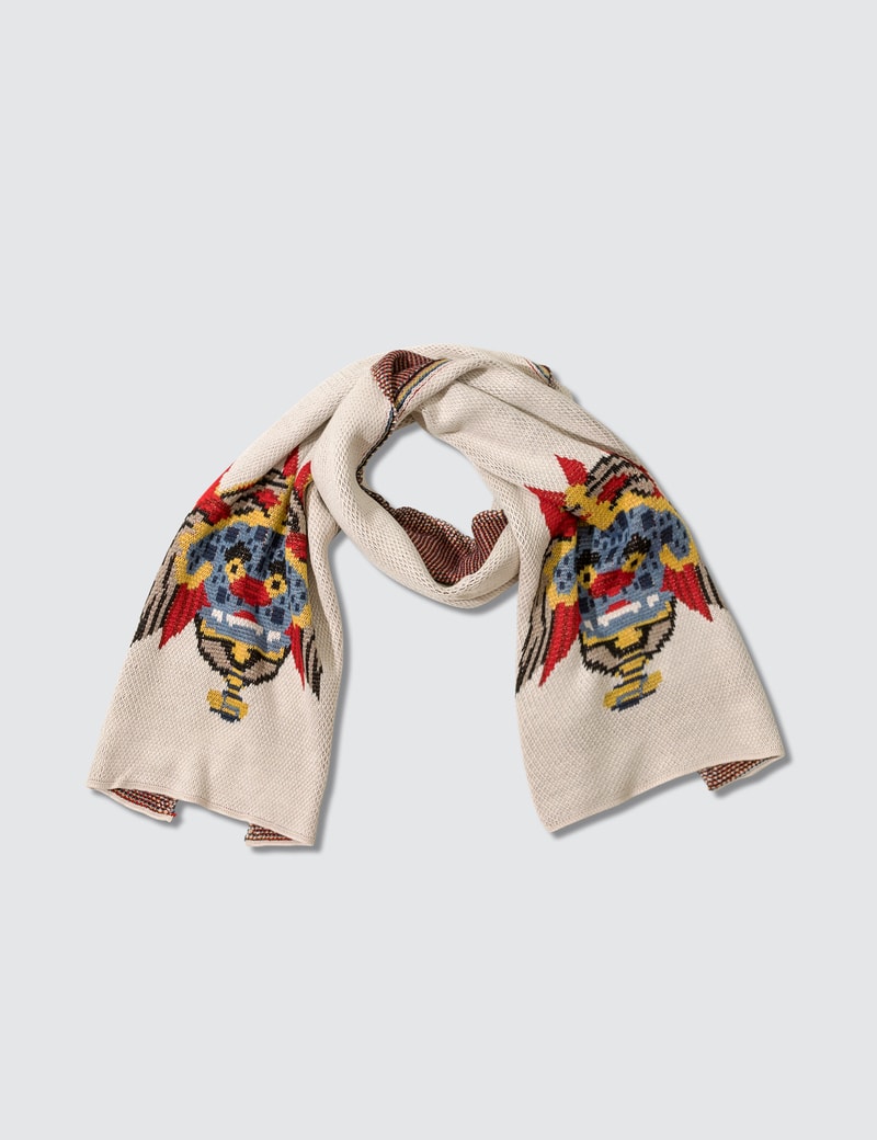 Image of Kirin Haetae Jacquard Knit Over Scarf