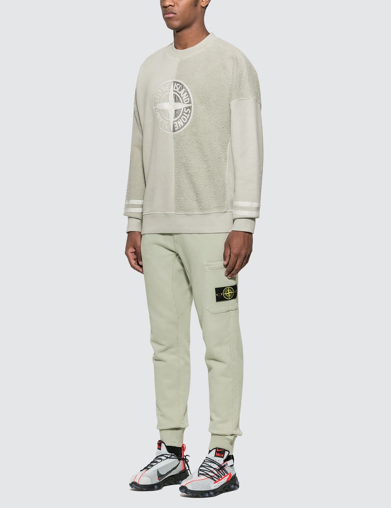 stone island old dye treatment sweatshirt