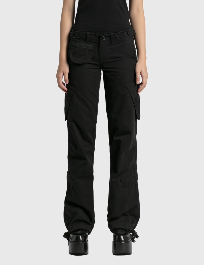 black cargo pants low rise