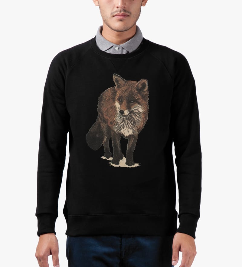 fox print sweater