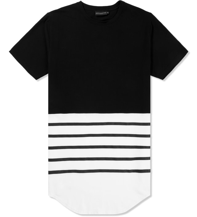 Knyew Black Scoop Body Stripe T Shirt Hbx