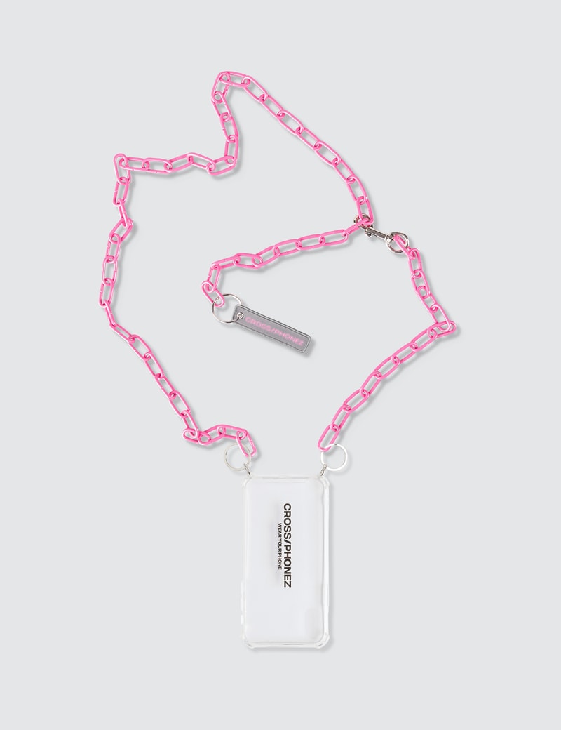 CROSS/PHONEZ Pink Chain Iphone Case