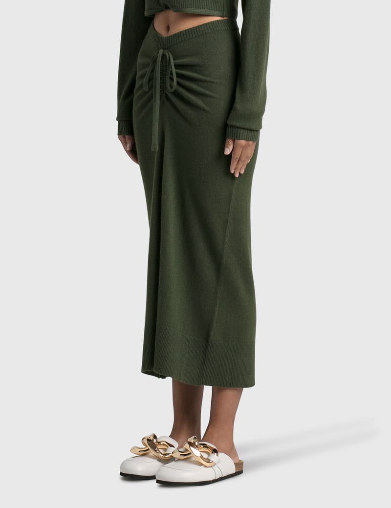 ruched drape skirt