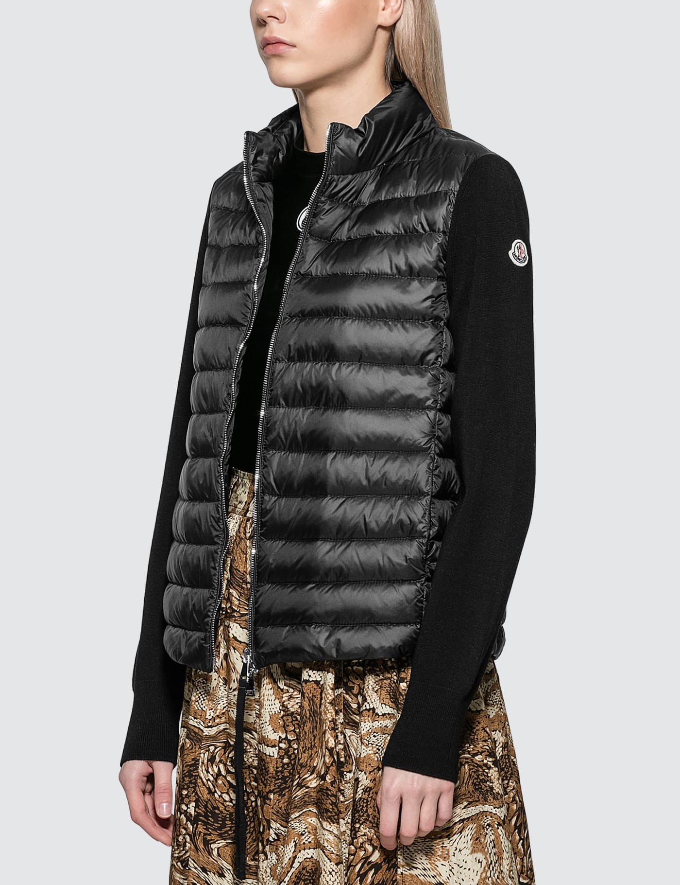 moncler knitted sleeve jacket