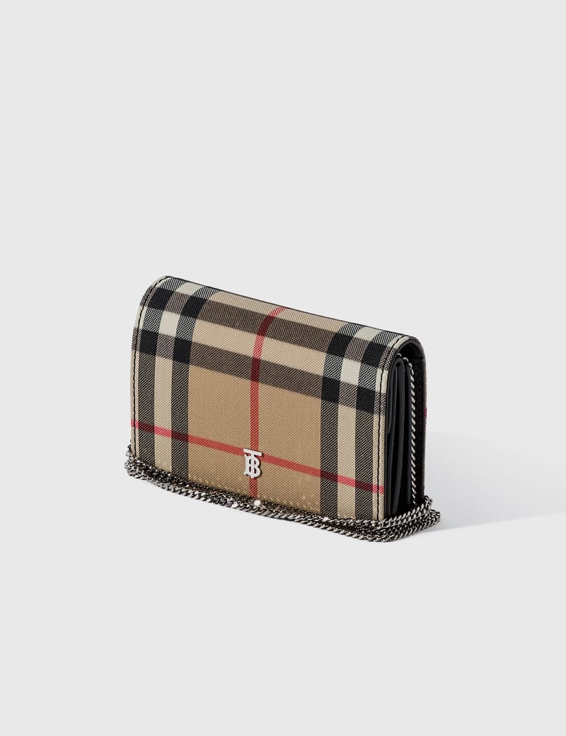 burberry vintage check card case