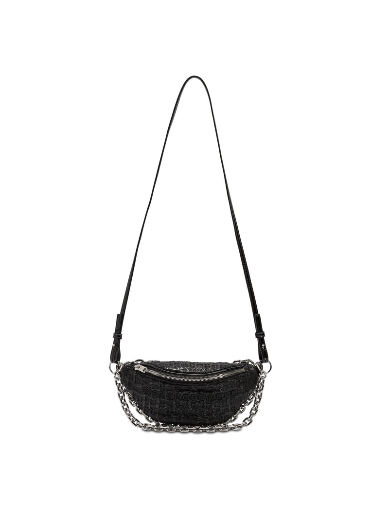 Image of Alexander Wang Attica Tweed Hybrid Fanny Pack