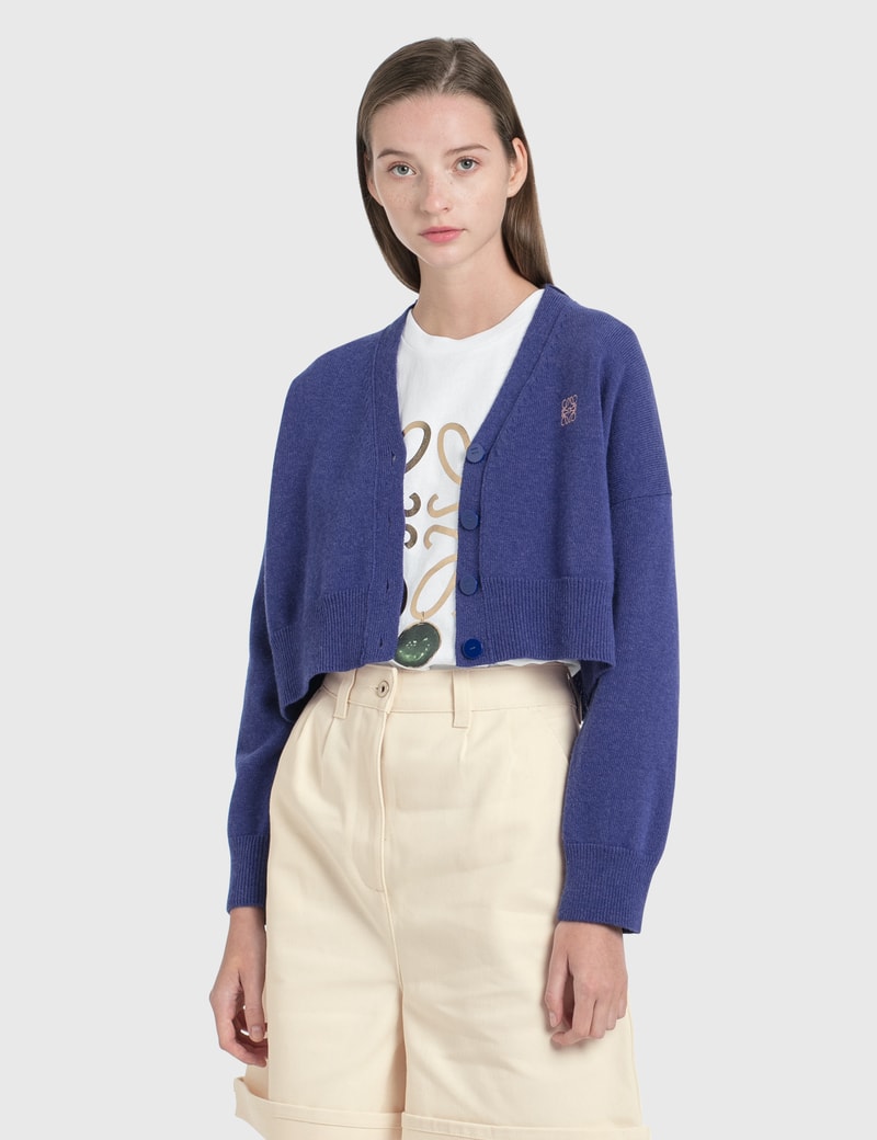 Image of Loewe Anagram Cropped Cardigan