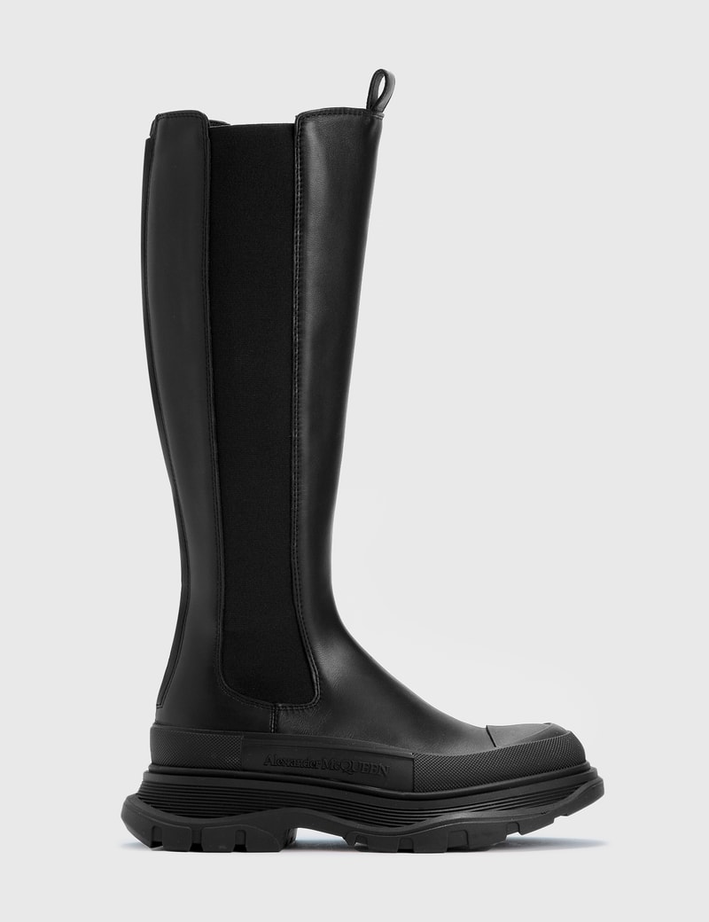 knee high boots with tread