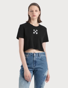 Off White Spray Arrows Crop Casual T Shirt Hbx