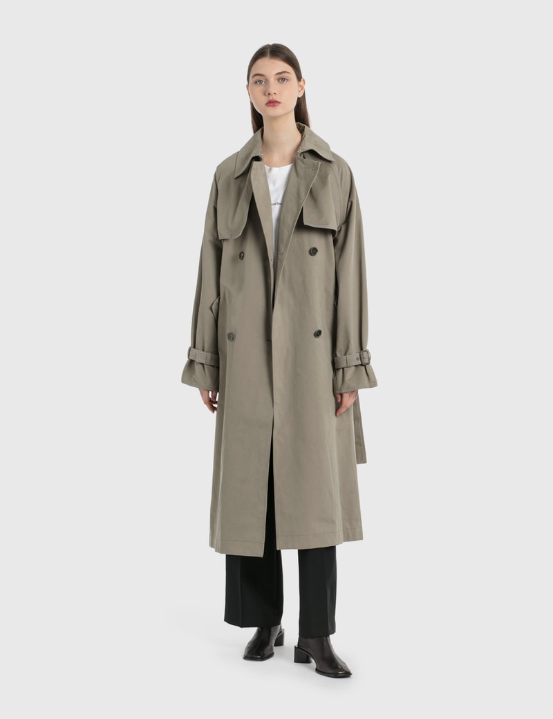 Image of Acne Studios Double-Breasted Trench Coat
