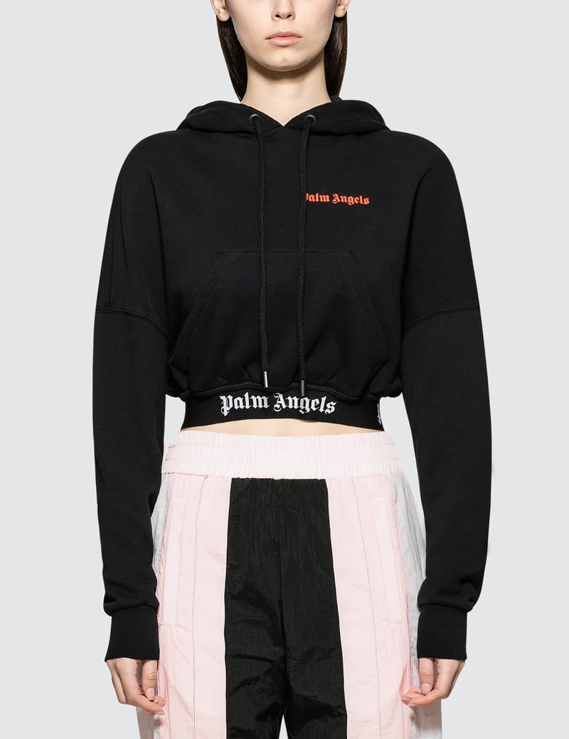 palm angels crop hoodie