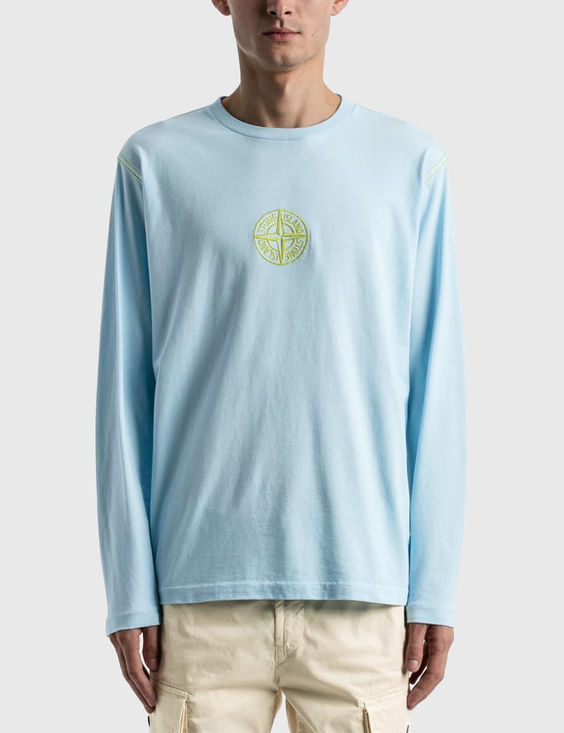 stone island sky blue t shirt