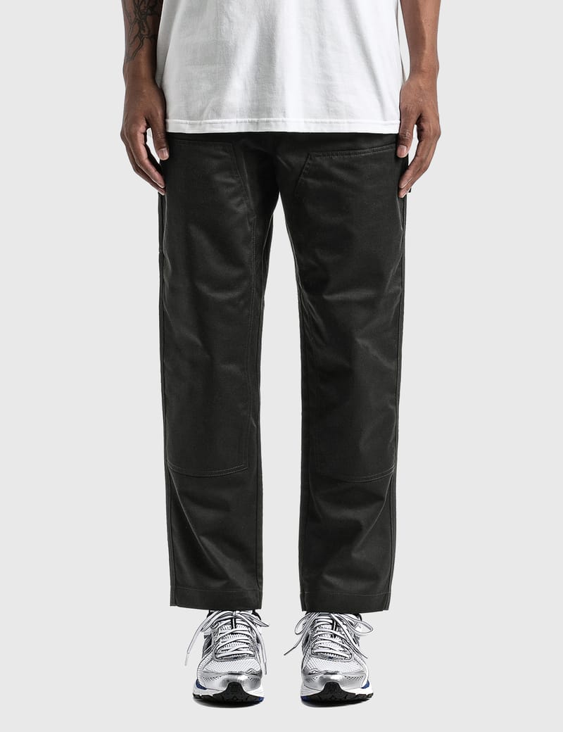 black polyester work pants