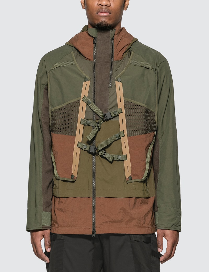 Image of White Mountaineering Layered Hooded Jacket