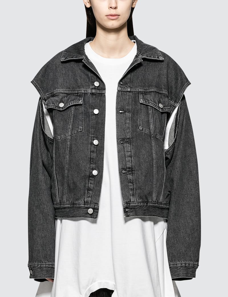 mm6 oversized denim jacket