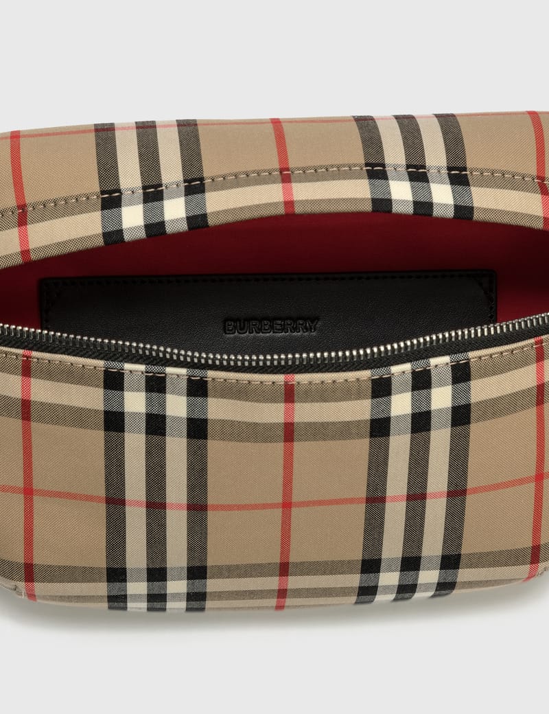 medium vintage check bonded cotton bum bag