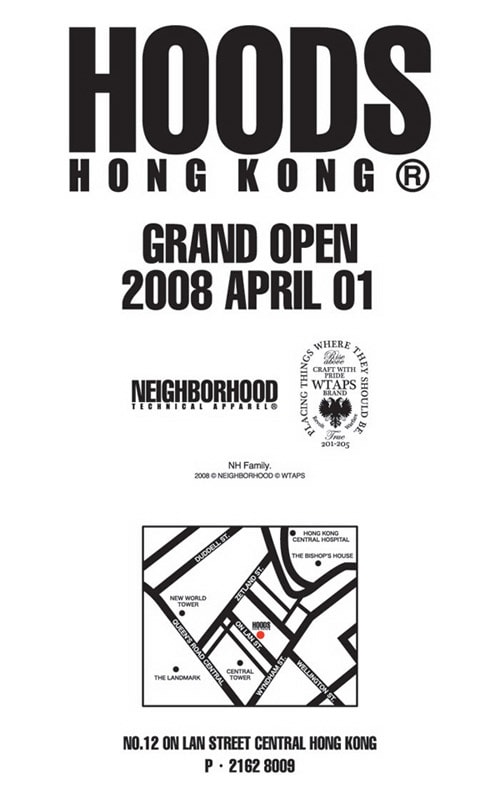 Hoods Hong Kong Grand Opening April 1st