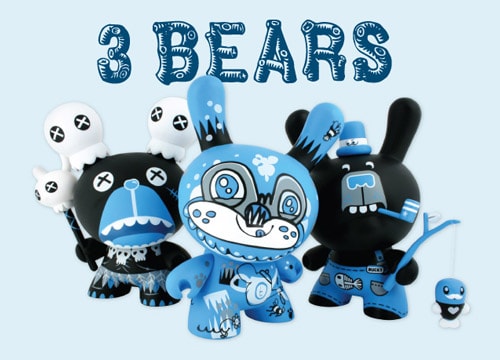 Kidrobot 3 Bears Dunny Pack