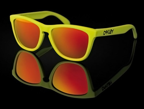 Oakley Neon Yellow Frogskin Sunglasses