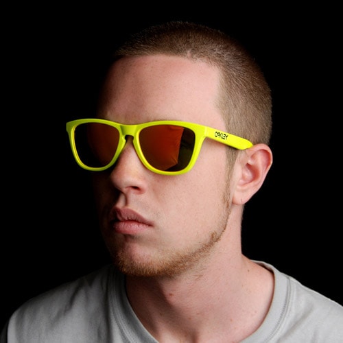 Oakley Neon Yellow Frogskin Sunglasses