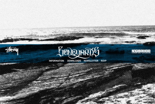 Stussy x Neighborhood - Boneyards Website Launch