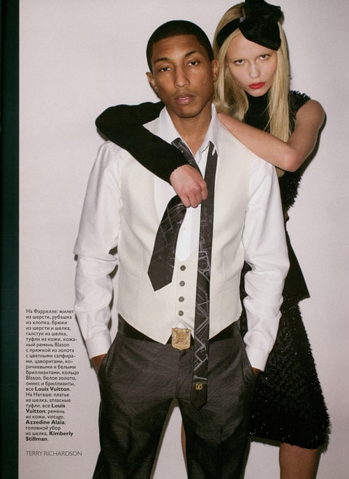 Pharrell Williams featured in Russian Vogue