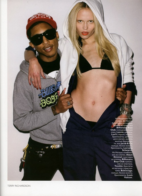 Pharrell Williams featured in Russian Vogue