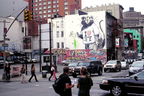 Banksy's Three Story Piece in Soho