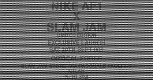 Slam Jam x Nike "Optical Force" Air Force 1 Exclusive Launch
