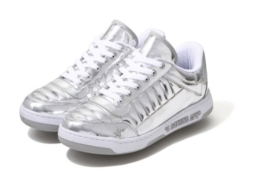 A Bathing Ape Metallic Gold & Silver Bapesta 88