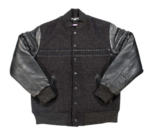 swagger Studded Wool Stadium Jacket