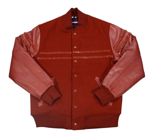 swagger Studded Wool Stadium Jacket