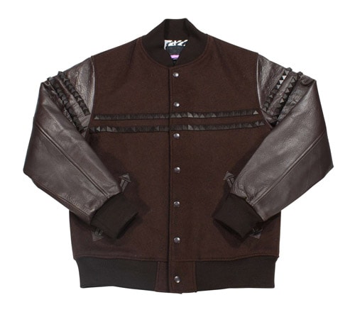 swagger Studded Wool Stadium Jacket