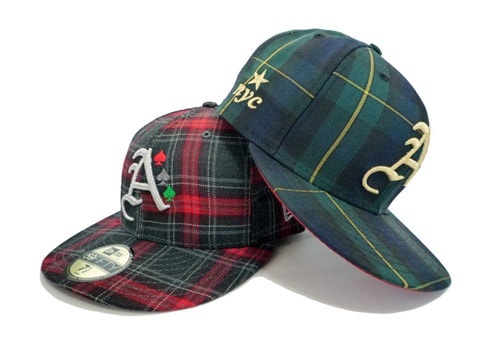 atmos x New Era 59FIFTY "Check" Fitted Caps