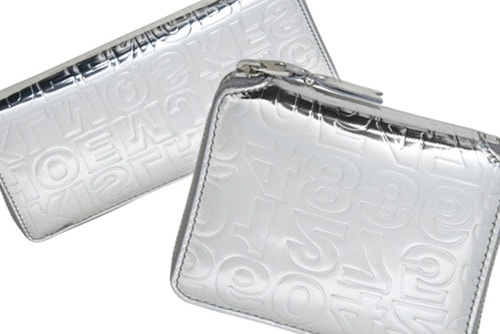 Comme des Garcons Silver Embossed Wallets