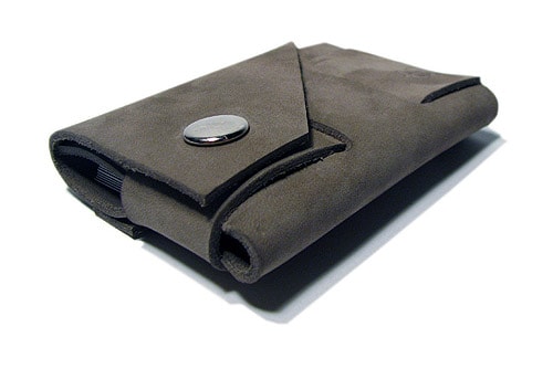Tanner Goods London Tan | Stone Grey Suede Cardholders 