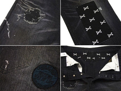 WTAPS No.5 Black Cross Bones Denim