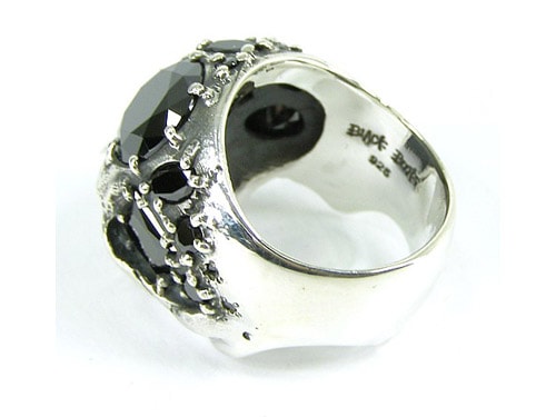 Black Boots Mix Stone Skull Ring