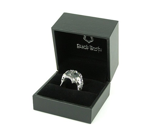 Black Boots Mix Stone Skull Ring