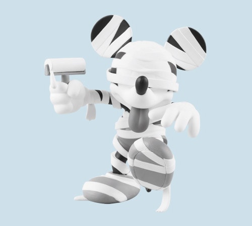ROEN x Mummy Mickey Black & White Version