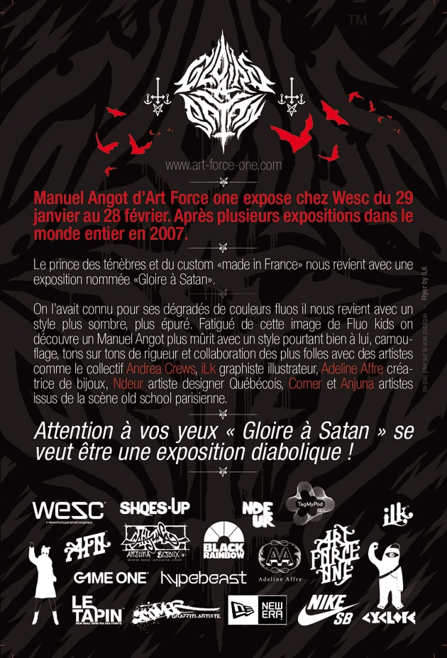 Art Force One "Gloire à Satan" Exhibition