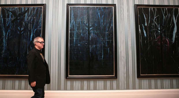 damien-hirst-blue-paintings-exhibition