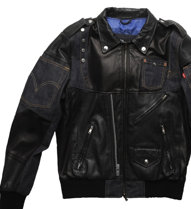dr-romanelli-clot-levis-leather-denim-jacket