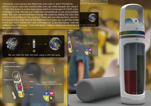 Refillable Color Dial Spray Can