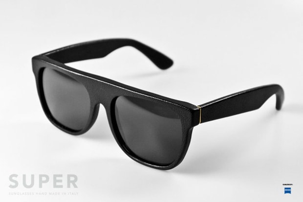 super-flat-top-black-leather-sunglasses
