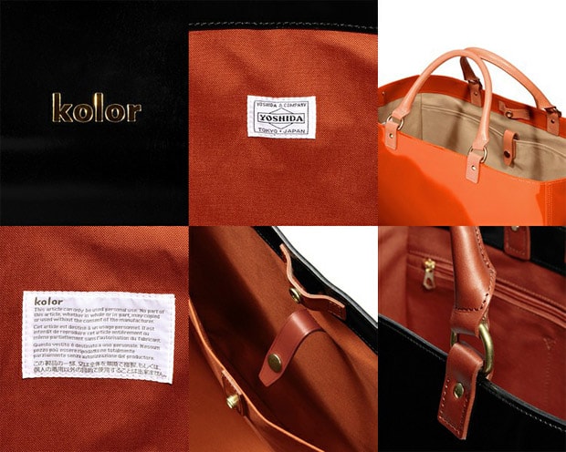 kolor x Yoshida Leather Tote Bags